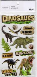 Dinosaurs, 3D scrapbook stickers 4x7" (Recollections)