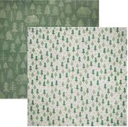 Winter Getaway Collection, Evergreen, double-sided scrapbook paper (BoBunny)