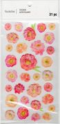 Flowers, Pink, 3D scrapbook stickers 4x7" (Recollections)