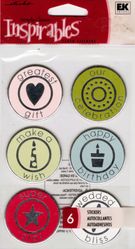 Inspirables, Celebration Token scrapbook stickers (Sticko)