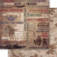 Snippets, Military, double-sided scrapbook paper (Bella" Military)
