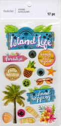 Island Life, 3D scrapbook stickers 4x7" (Recollections) 