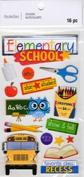 Elementary School, 3D scrapbook stickers 4x7" (Recollections) 