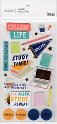 College Life, 3D scrapbook stickers 4x7" (Recollections) 