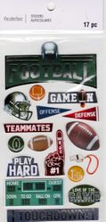 Football, 3D scrapbook stickers 4x7" (Recollections) 
