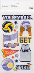 Volleyball, 3D scrapbook stickers 4x7" (Recollections) 