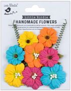Fiorella Paper Flowers, Vivid Palette, 12/pkg, scrapbook (Little Birdie)<br><font color=red>25% off</font>