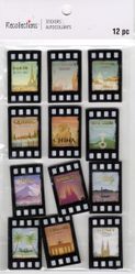 Travel Videos, 3D scrapbook stickers 4x7" (Recollections)  