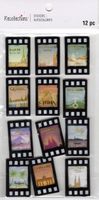 Travel Videos, 3D scrapbook stickers 4x7" (Recollections)  