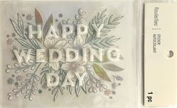 Happy Wedding Day, 3D scrapbook stickers 4x5" (Recollections)  
