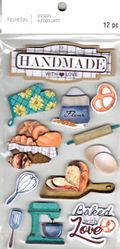 Baked with Love, 3D scrapbook stickers 4x7" (Recollections)  