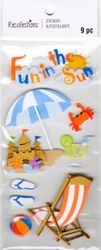 Fun in the Sun, 3D scrapbook stickers 3x7" (Recollections)  