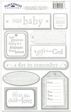Baby Blessing, cardstock scrapbook stickers (Karen Foster)