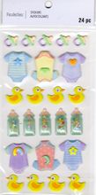 Baby Onsies, Bottles, 3D scrapbook stickers 4x7" (Recollections) 