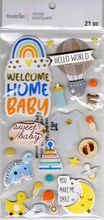Welcome Home Baby, 3D scrapbook stickers 4x7" (Recollections) 