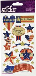 Stars and Stripes, patriotic scrapbook stickers (Sticko)