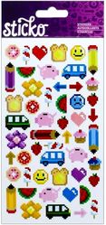 Pixel Art, scrapbook stickers (Sticko)
