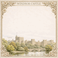Windsor Castle, England, scrapbook paper (Scrapbook Customs) 