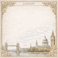 London, England, scrapbook paper (Scrapbook Customs) 