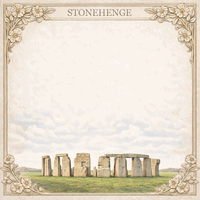 Stonehenge, England, scrapbook paper (Scrapbook Customs) 