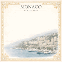 Monaco, Monte Carlo, scrapbook paper (Scrapbook Customs) 