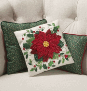 Bucilla: Elegant Poinsettia Pillow, Christmas felt applique kit<br><font color=red>New for 2026</font>