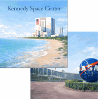 Kennedy Space Center, DS scrapbook paper (Scrapbook Customs)  