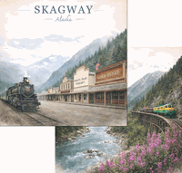 Alaska, Skagway, DS scrapbook paper (Scrapbook Customs)