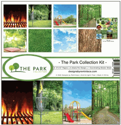 The Park Collection Kit, 8 double-sided scrapbook papers & sticker sheet (Reminisce)