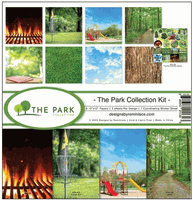 The Park Collection Kit, 8 double-sided scrapbook papers & sticker sheet (Reminisce)