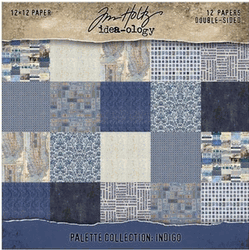 Idea-ology, Palette Collection - Indigo, double-sided cardstock 12/Pkg (Tim Holtz)