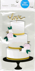 Love, Wedding, 3D scrapbook stickers 4x7" (Recollections)