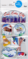 Salt Lake City, Utah, 3D scrapbook stickers 4x7" (Recollections)