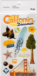 California Dreamin', 3D scrapbook stickers 4x7" (Recollections)