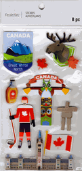 Canada, 3D scrapbook stickers 4x7" (Recollections)