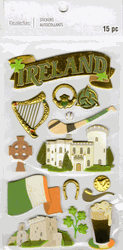 Ireland, 3D scrapbook stickers 4x7" (Recollections)