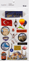 Turkey, 3D scrapbook stickers 4x7" (Recollections)