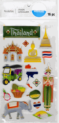 Thailand, 3D scrapbook stickers 4x7" (Recollections)