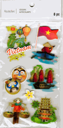Vietnam, 3D scrapbook stickers 4x7" (Recollections)