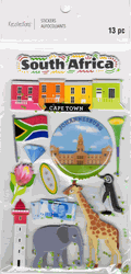 South Africa, 3D scrapbook stickers 4x7" (Recollections)