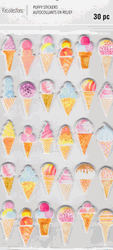 Ice Cream Cones, 3D scrapbook stickers 4x7" (Recollections)