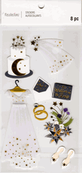 Wedding Gown & Accessories, 3D scrapbook stickers 4x7" (Recollections)