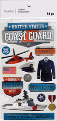 Coast Guard, 3D scrapbook stickers 4x7" (Recollections)