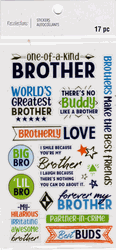 Brother, scrapbook stickers 4x7" (Recollections)