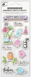 Happy Bird Day, birthday, 3D Scrapbook stickers, 13/pk (Little Birdie)