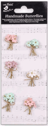 Fairy Garden, Paper Bouquet, 6/Pkg, flower scrapbook stickers (Little Birdie)<br><font color=red>25% off</font>