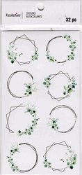 Gold frames & Flowers, 3D scrapbook stickers 4x7" (Recollections)