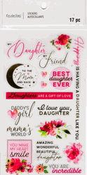 Daughter, scrapbook stickers 4x7" (Recollections)