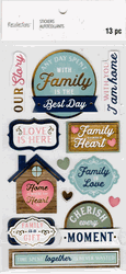 Family, 3D scrapbook stickers 4x7" (Recollections)