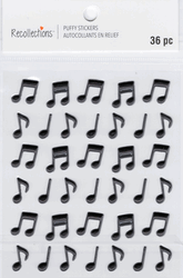 Music Notes, 3D scrapbook stickers 4x7" (Recollections)